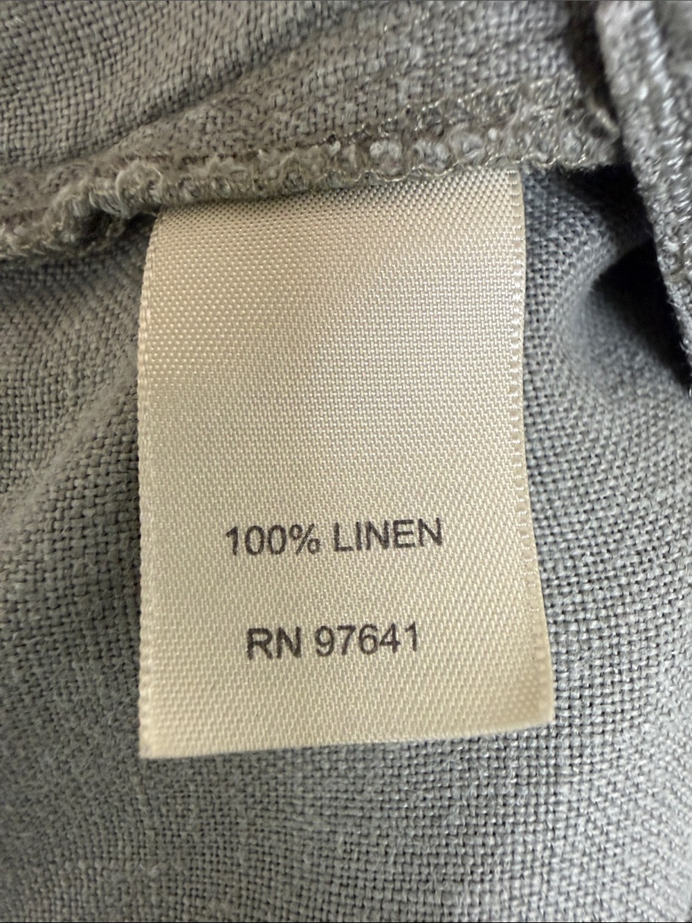 100% Linen J.Jill Women’s Drawstring Utility Shorts - Sage Green - Picture 3 of 7